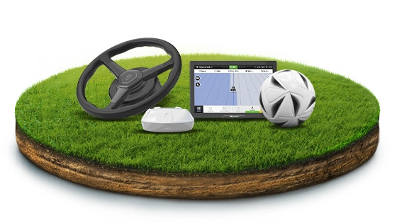 Kit de sistema de guiado GPS para tractor con volante electrónico, pantalla de navegación y antena r